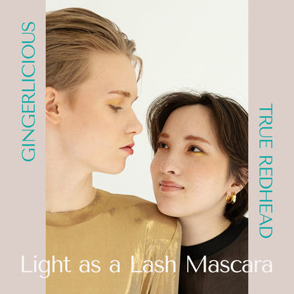 True Redhead mascara and Gingerlicious Mascara on beautiful models. Asian model and Danish model