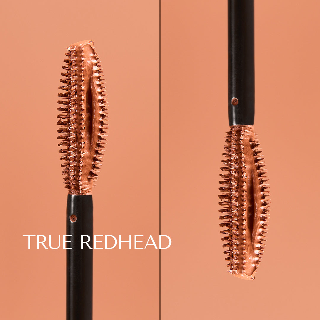 Two true redhead mascaras. close up on the mascara brushes. There is a discount if you buy two mascaras in a bundle. 