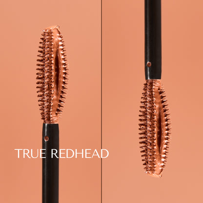 Two true redhead mascaras. close up on the mascara brushes. There is a discount if you buy two mascaras in a bundle. 