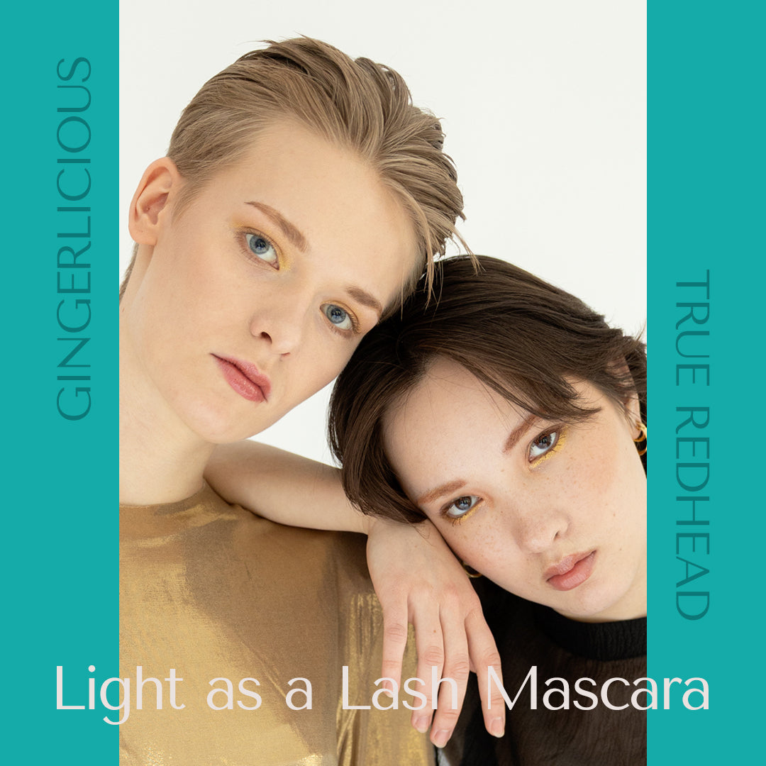 True Redhead mascara and Gingerlicious Mascara on beautiful models. Asian model and Danish model.