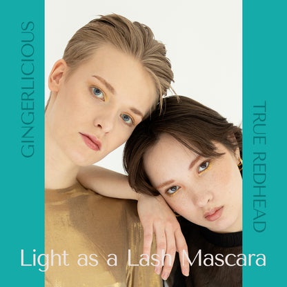 True Redhead mascara and Gingerlicious Mascara on beautiful models. Asian model and Danish model.