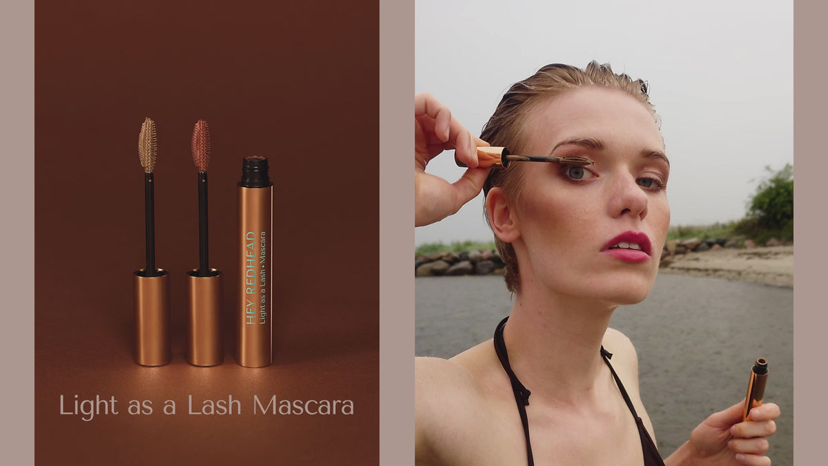Load video: Light as a lash mascara is made in Denmark and it is water resistant and suitable for sensitive eyes