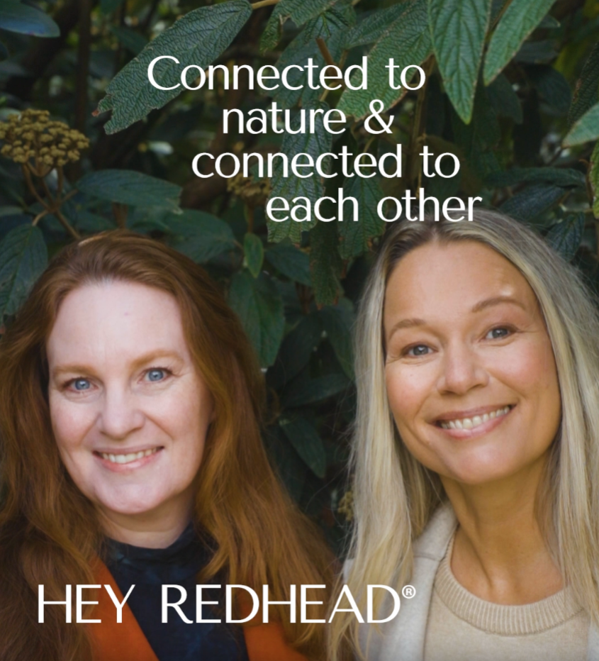 Connected to nature and connected to each other. HEY REDHEAD. Light as a Lash Mascara. Redhead and blonde.